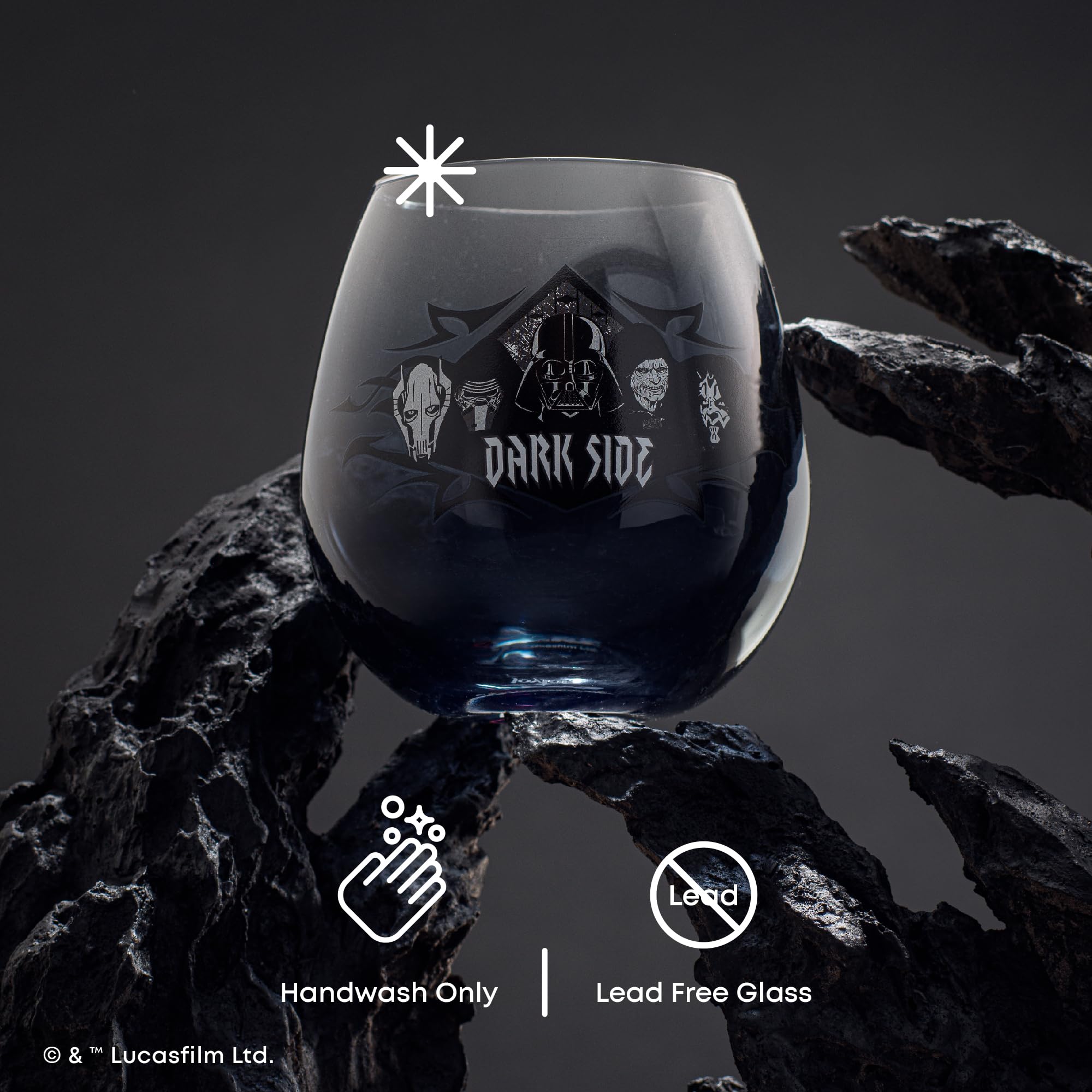 Conjunto JoyJolt Lado Oscuro, 4 vasos, ideal para mesa temática