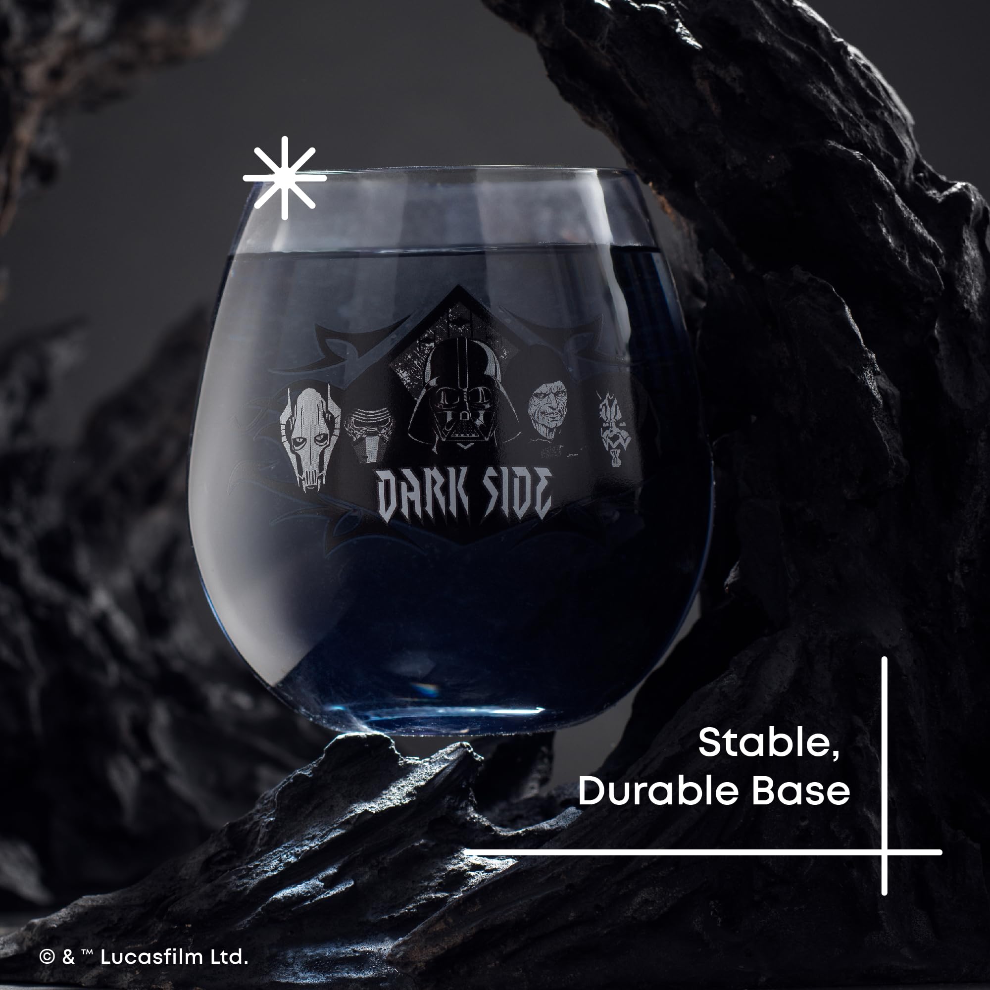 Vaso JoyJolt Lado Oscuro con Darth Maul, acabado claro y duradero