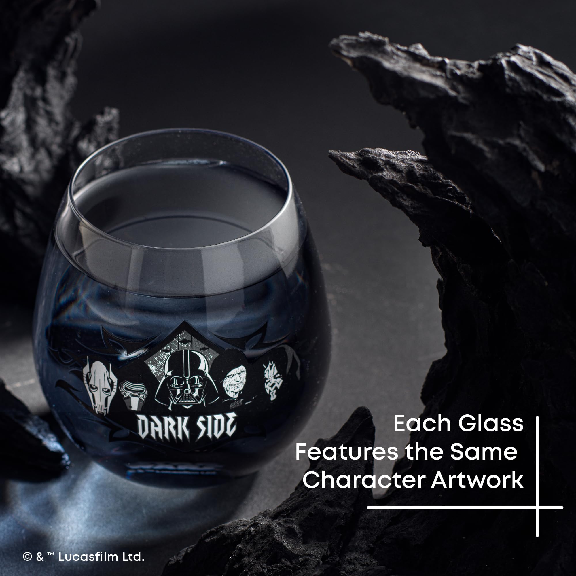 Vaso JoyJolt Lado Oscuro con Kylo Ren, ideal para noches temáticas