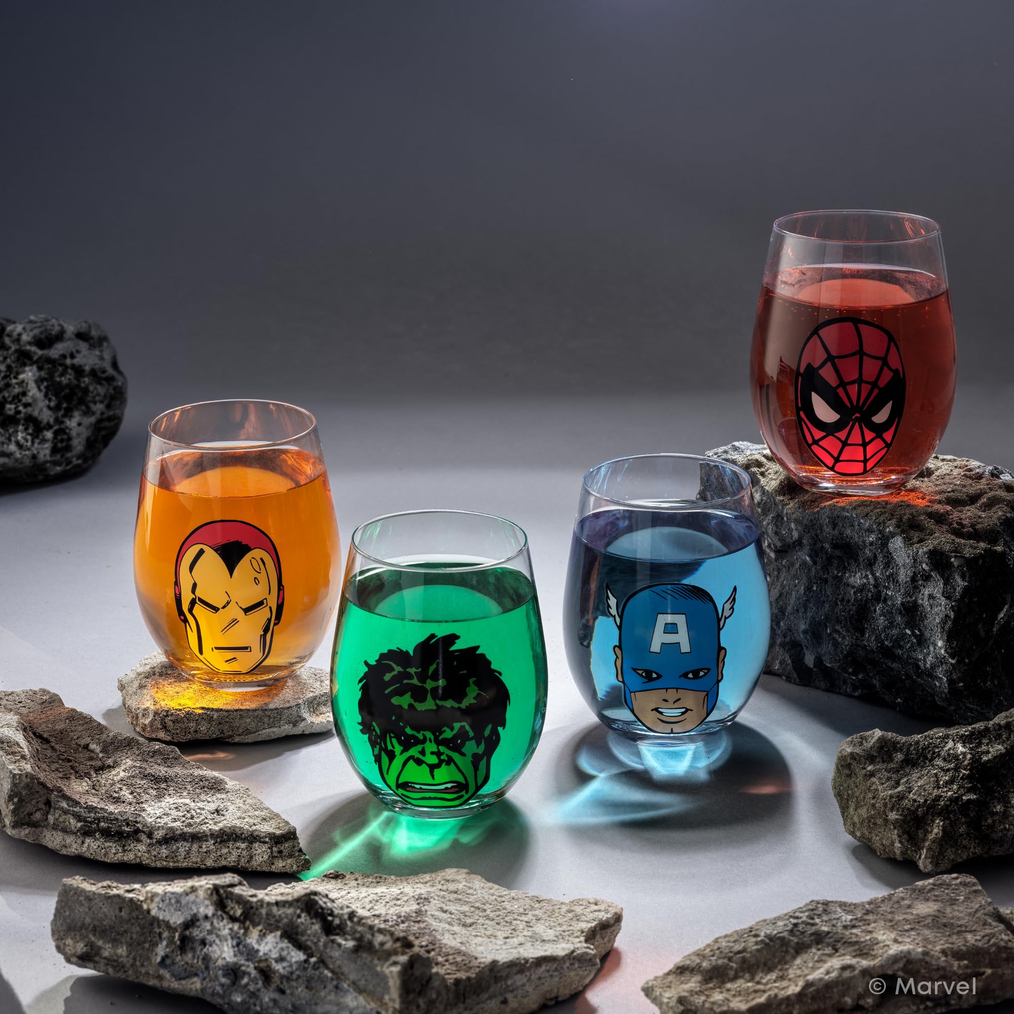 Vaso JoyJolt Marvel Heroes Hulk detalle de ilustración, acabado claro y duradero.