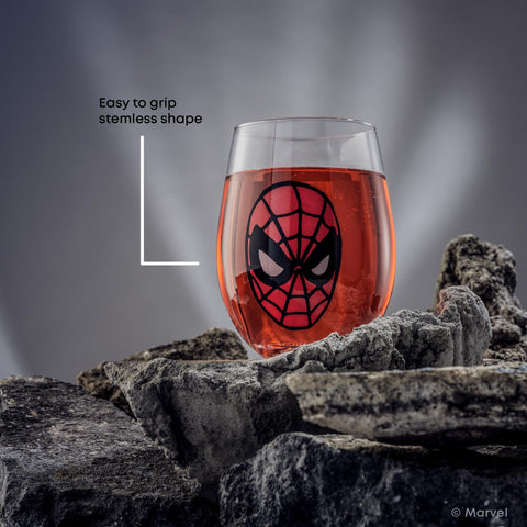 Vaso JoyJolt Marvel Heroes Iron Man detalle de ilustración, ideal para cine en casa.