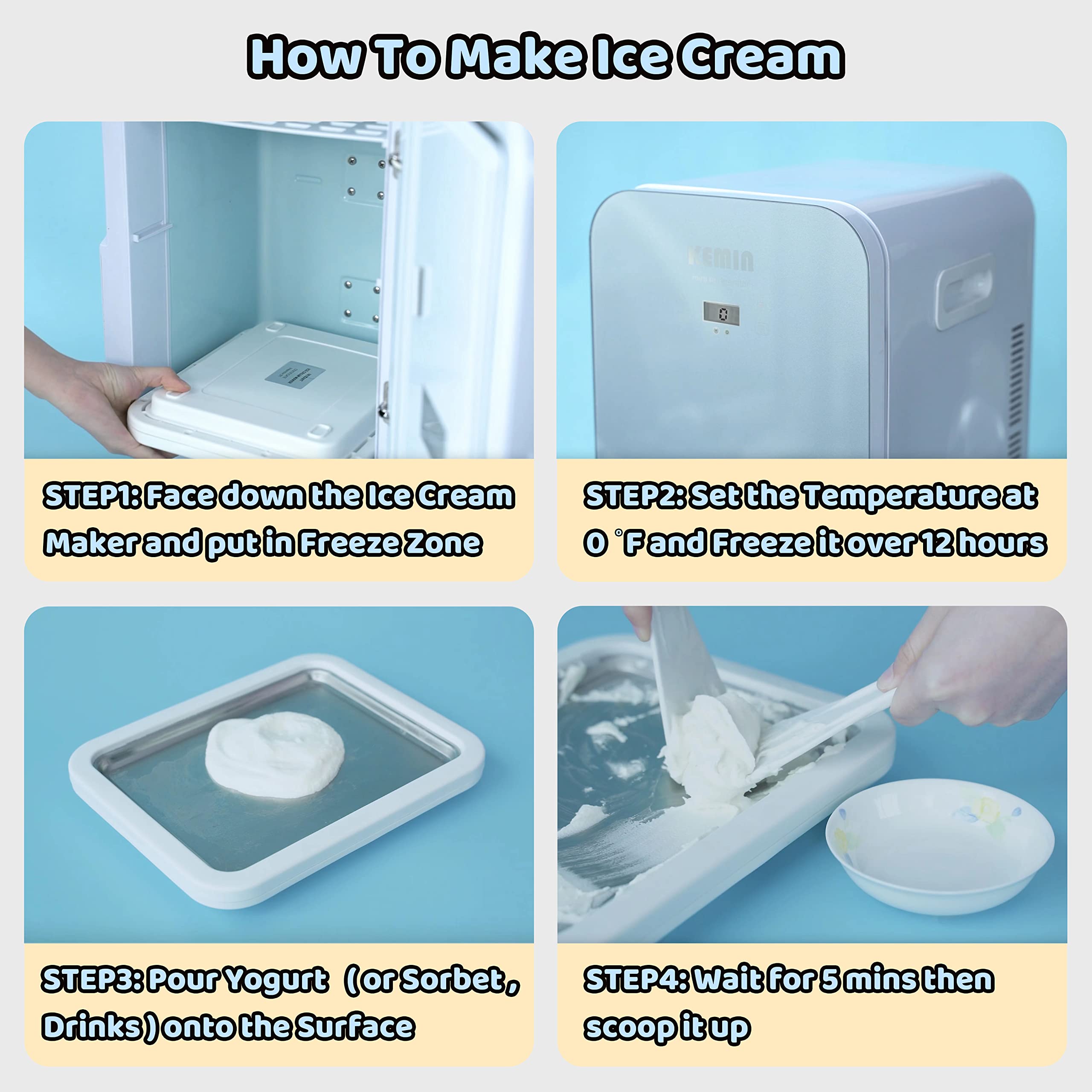 JoyMech proceso de 5 minutos para helado cremoso