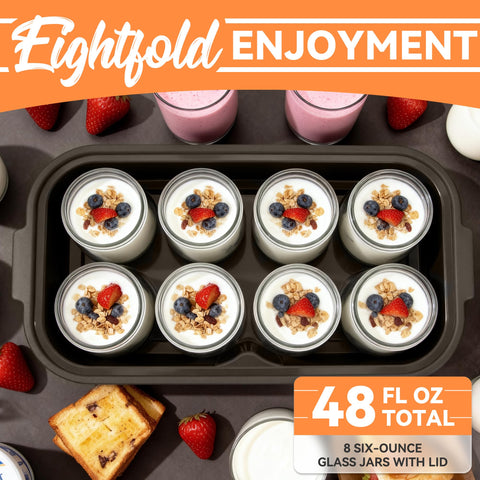 JoyMech Yogurtera frascos aptos para lavavajillas, limpieza sencilla