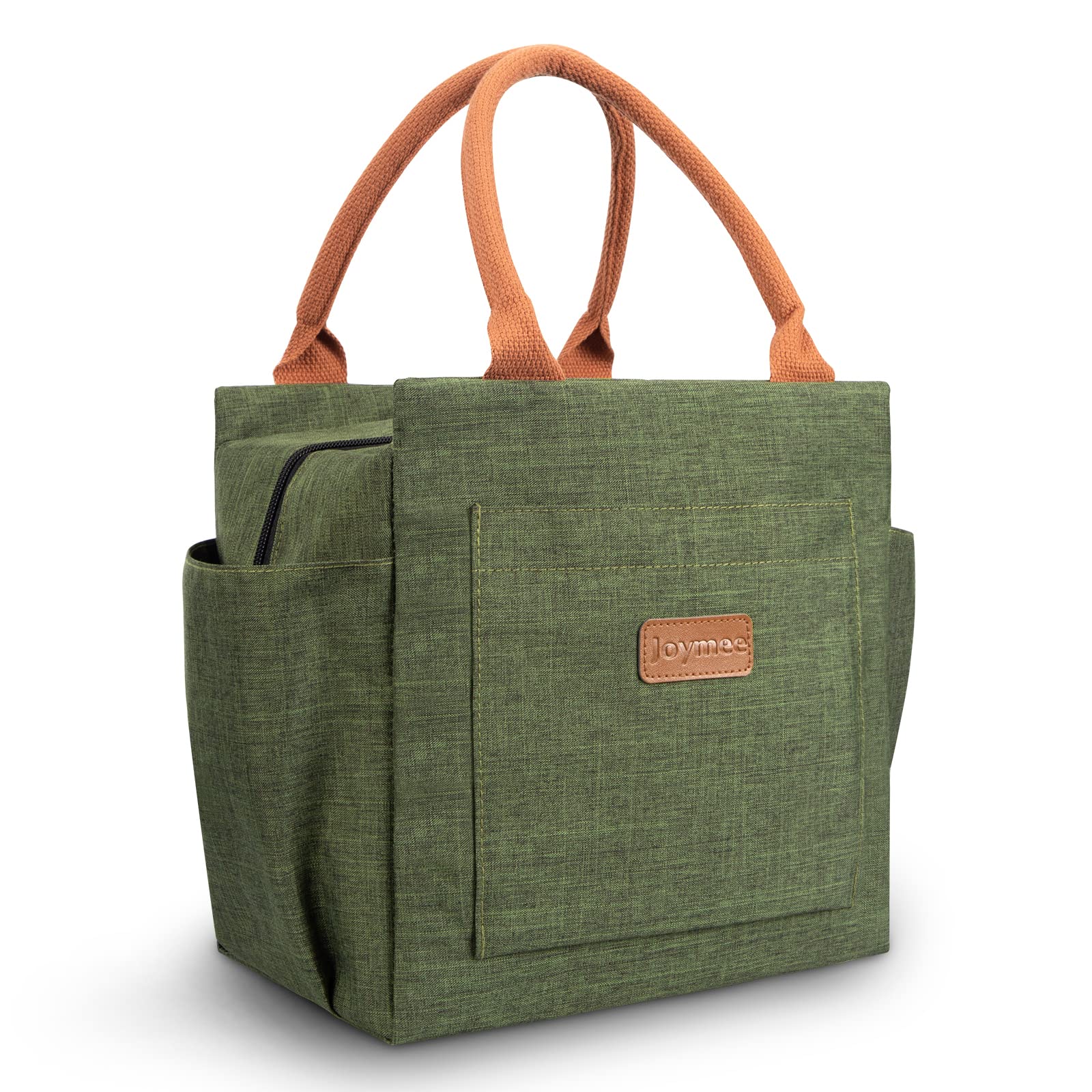 Joymee bolsa de almuerzo verde con gran capacidad para comidas y snacks diarios.