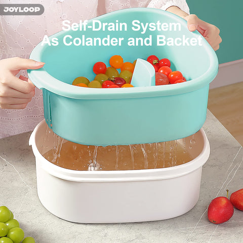 JOYMOOP JOYLOOP colador-servir-dos-en-uno práctico para almacenar