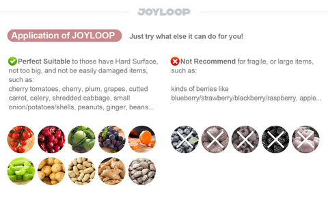 JOYLOOP multipropósito para frutas y verduras, ideal para limpiar antes de preparar ensaladas