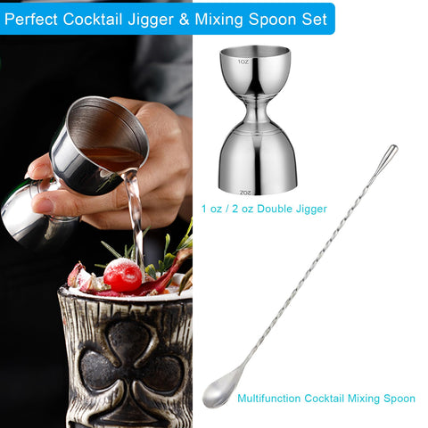 Cucharilla de bar JOYONE con espiral para mezclar con control.