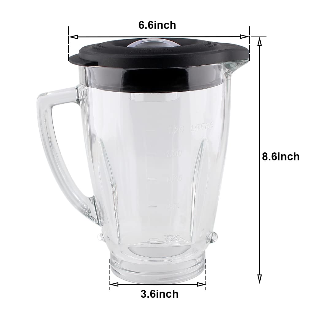 Joyparts jarro vidrio capacidad seis tazas, ideal para preparaciones frías y calientes.