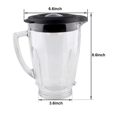 Joyparts jarro vidrio capacidad seis tazas, ideal para preparaciones frías y calientes.