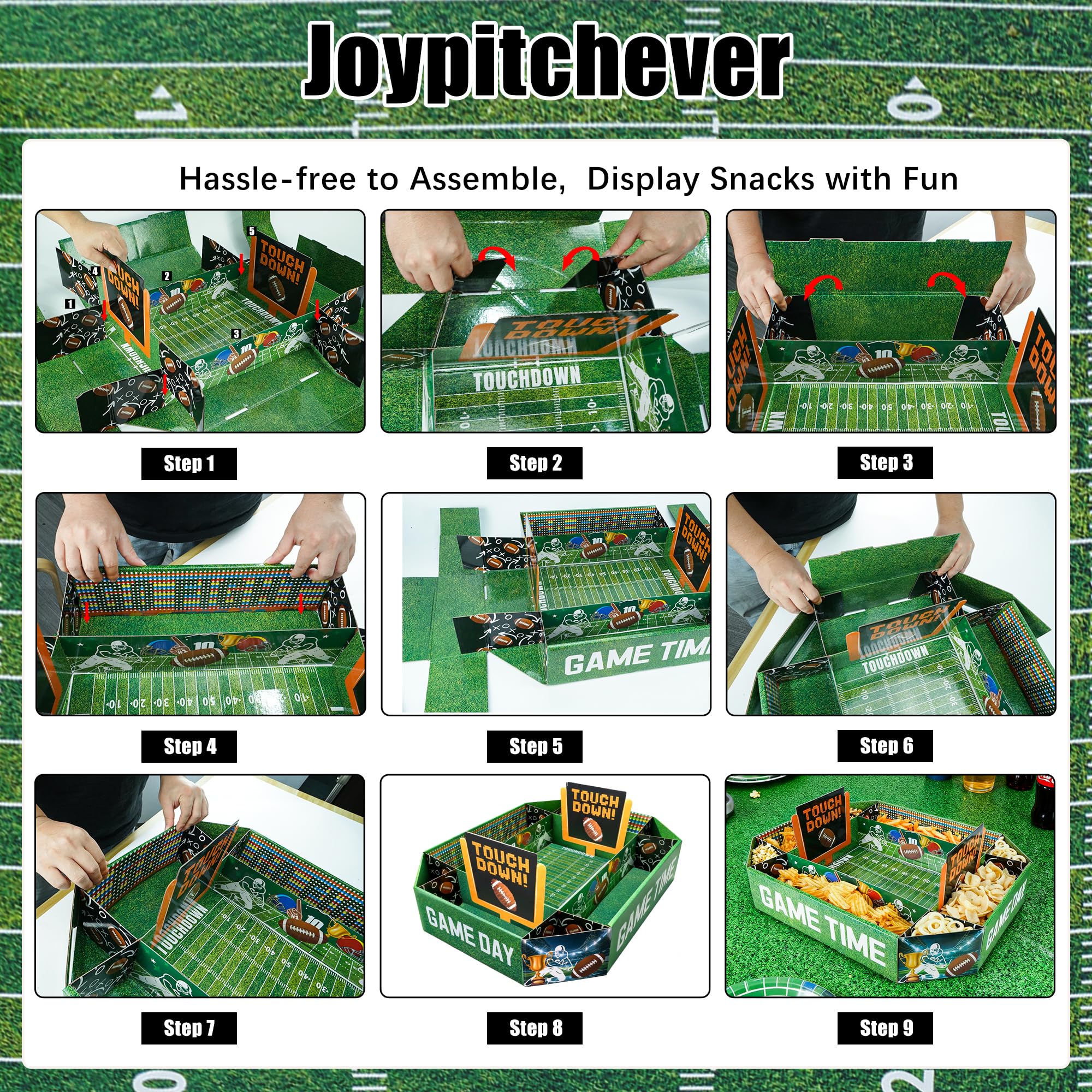 Joypitchever bandeja grande para fiesta previa al partido en casa.