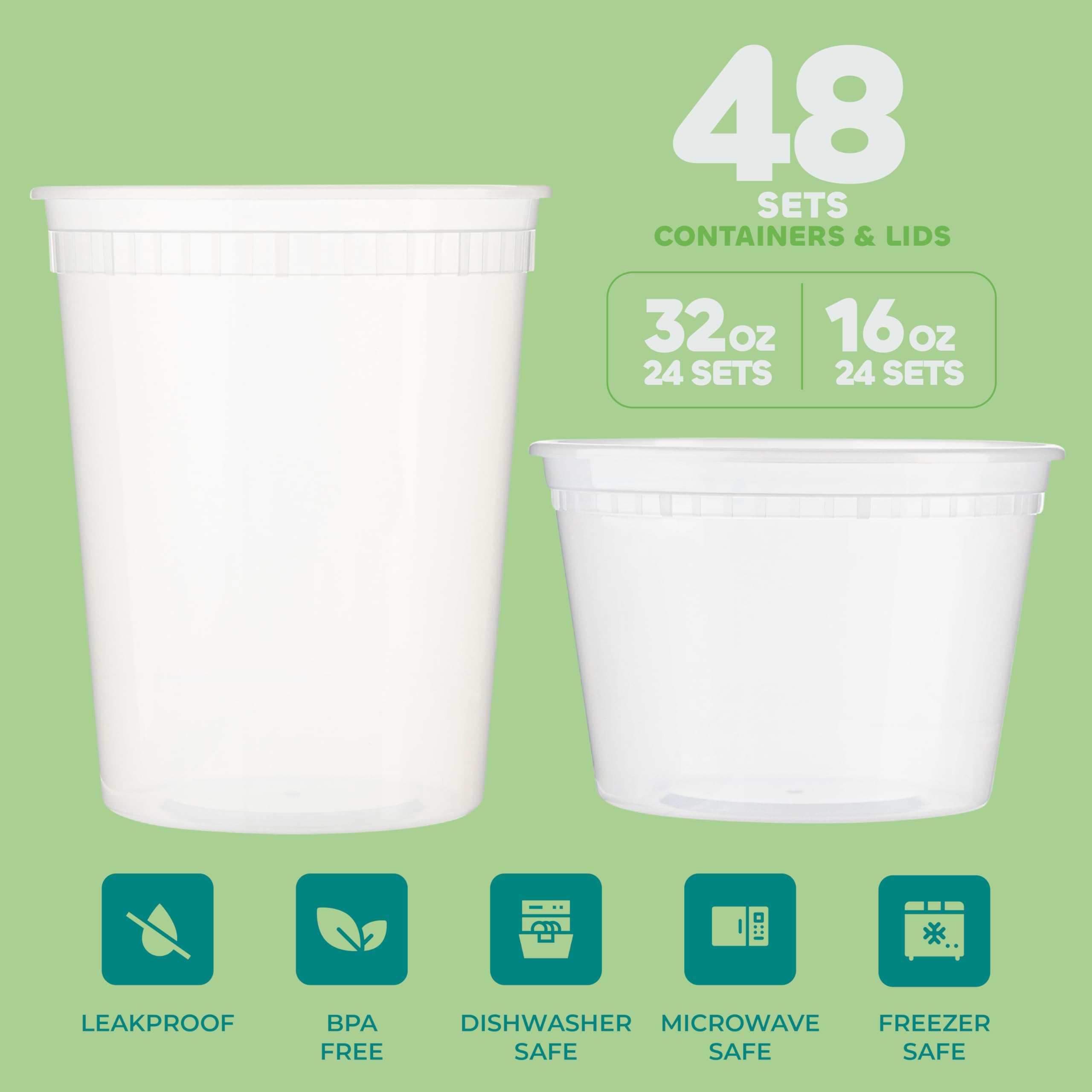 JoyServe contenedores aptos para microondas para recalentar comidas
