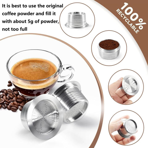 Cápsulas JOYSOG para Lavazza Blue, interior duradero y fácil limpieza tras uso.