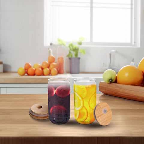 Joytra set de 6 vasos con tapas y pajillas para casa u oficina.