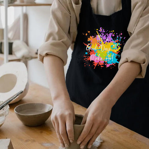 Delantal Jpayxese con diseño expresivo para sesiones creativas