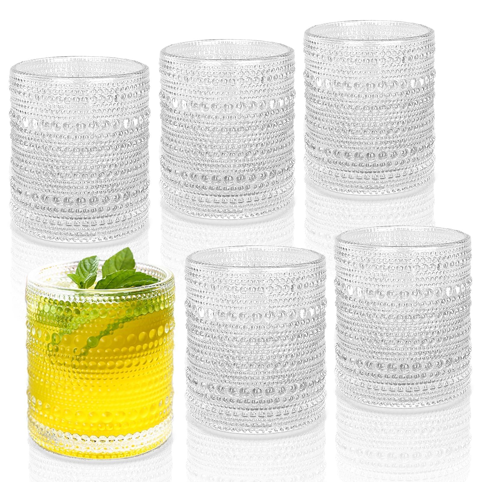 Copas JPPSUJJ con relieve y burbujas, agarre cómodo para cócteles.