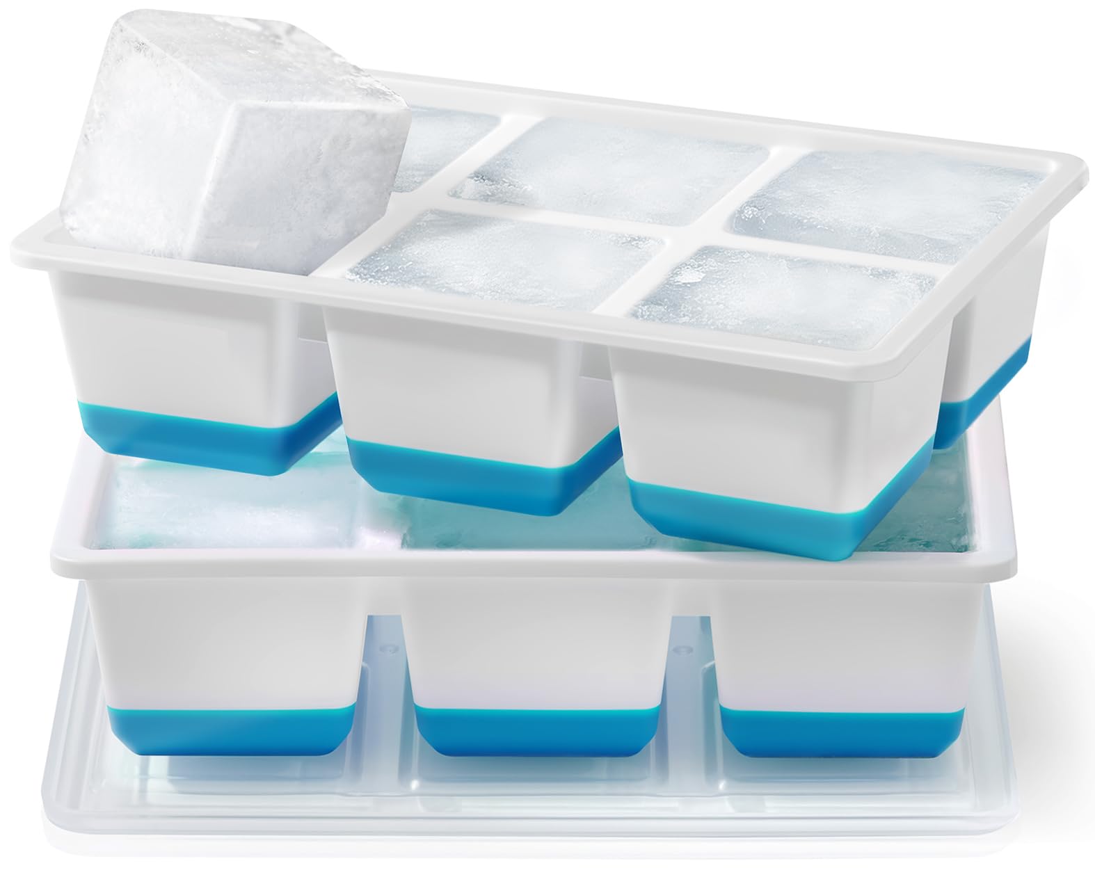 JRISBO cubos de hielo grandes 2,4 pulgadas para enfriar sin diluir.