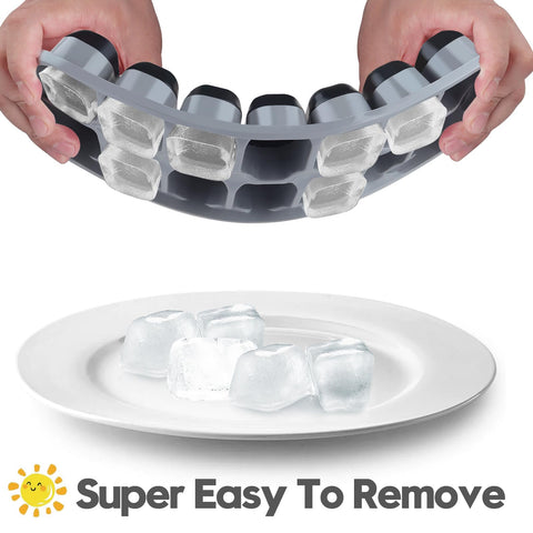 Cubos de hielo Jrisbo, desmolde suave y rápido para bebidas.