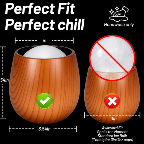 JRKOO vaso whisky americano madera carbonizada, toma lateral, resistente y duradero para uso diario.