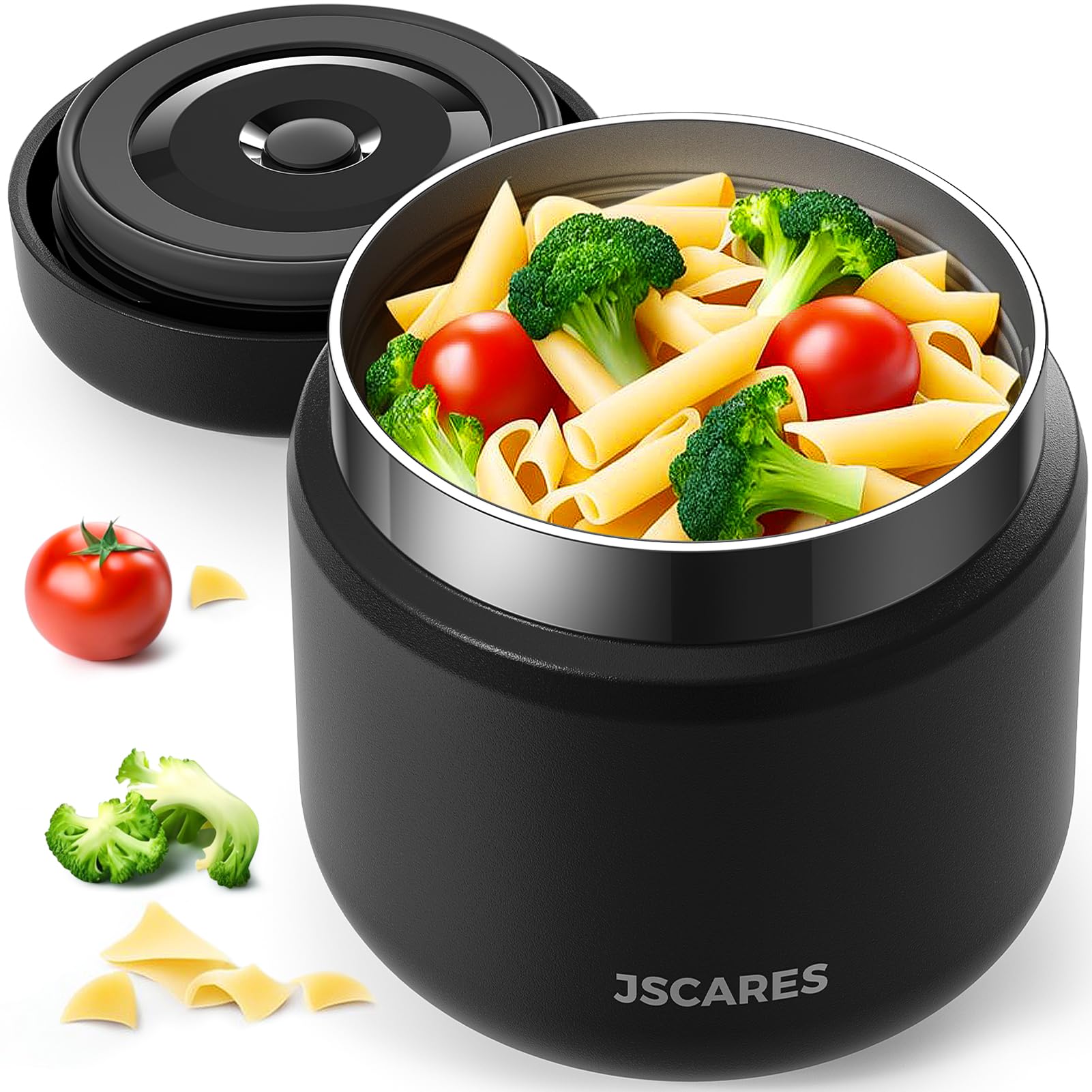 JSCARES termo para niños con boca ancha, ideal para comer en la escuela.