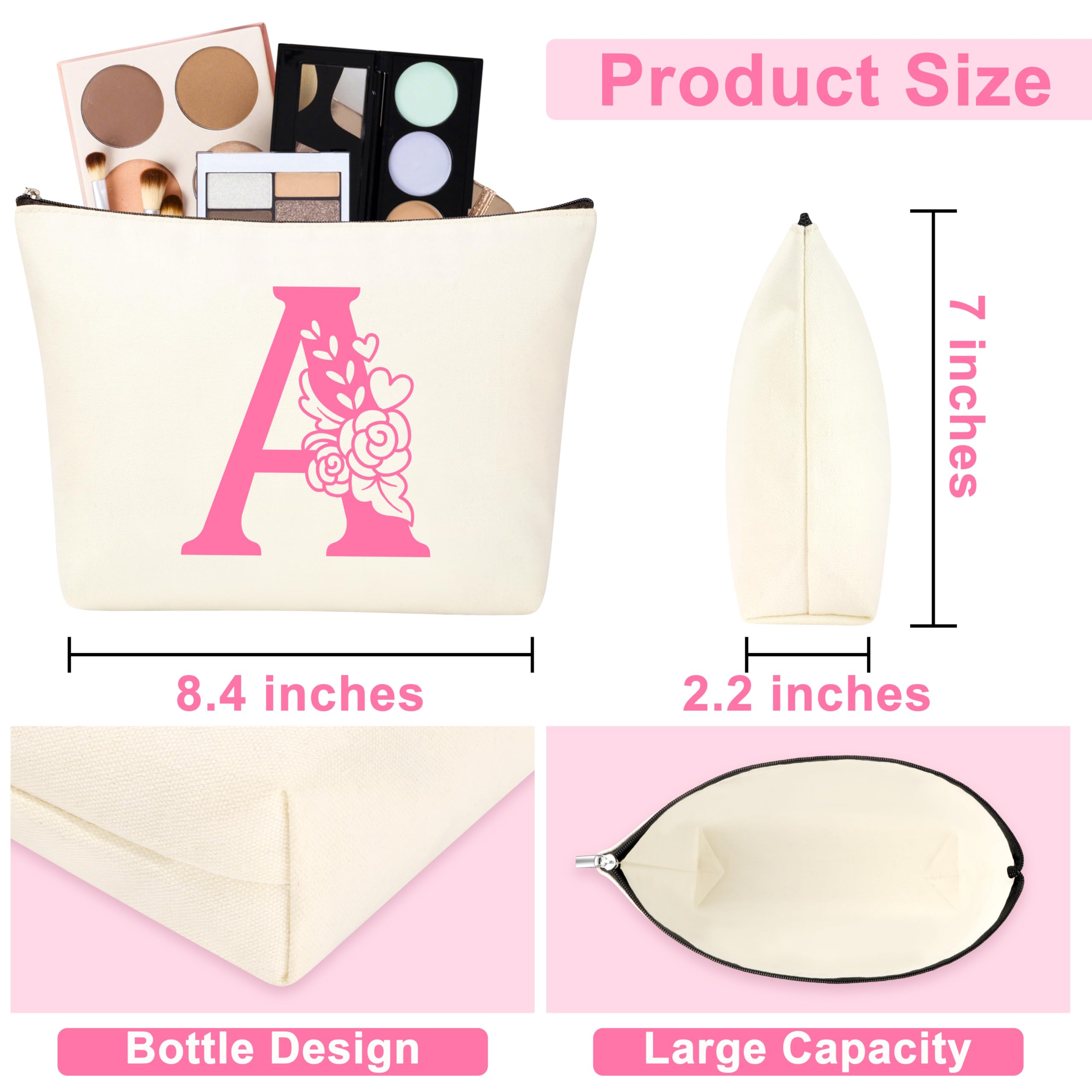 Bolso de maquillaje rosa JSENGIFT, práctico y compacto para retoques