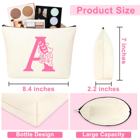 Bolso de maquillaje rosa JSENGIFT, práctico y compacto para retoques