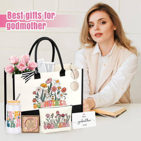 jsengift conjunto de regalo para madrina, presentación lista para sorprender