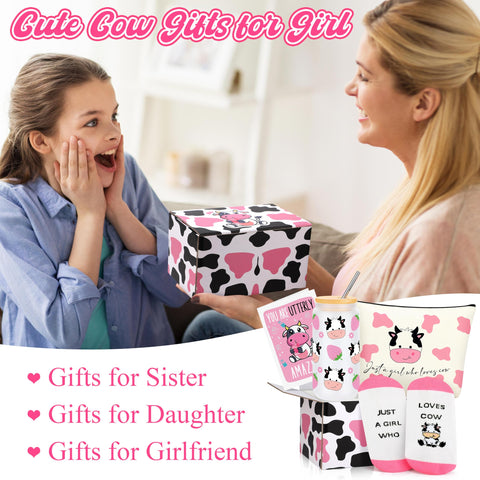JSENGIFT Conjunto regalo vaca, experiencia de regalo completa
