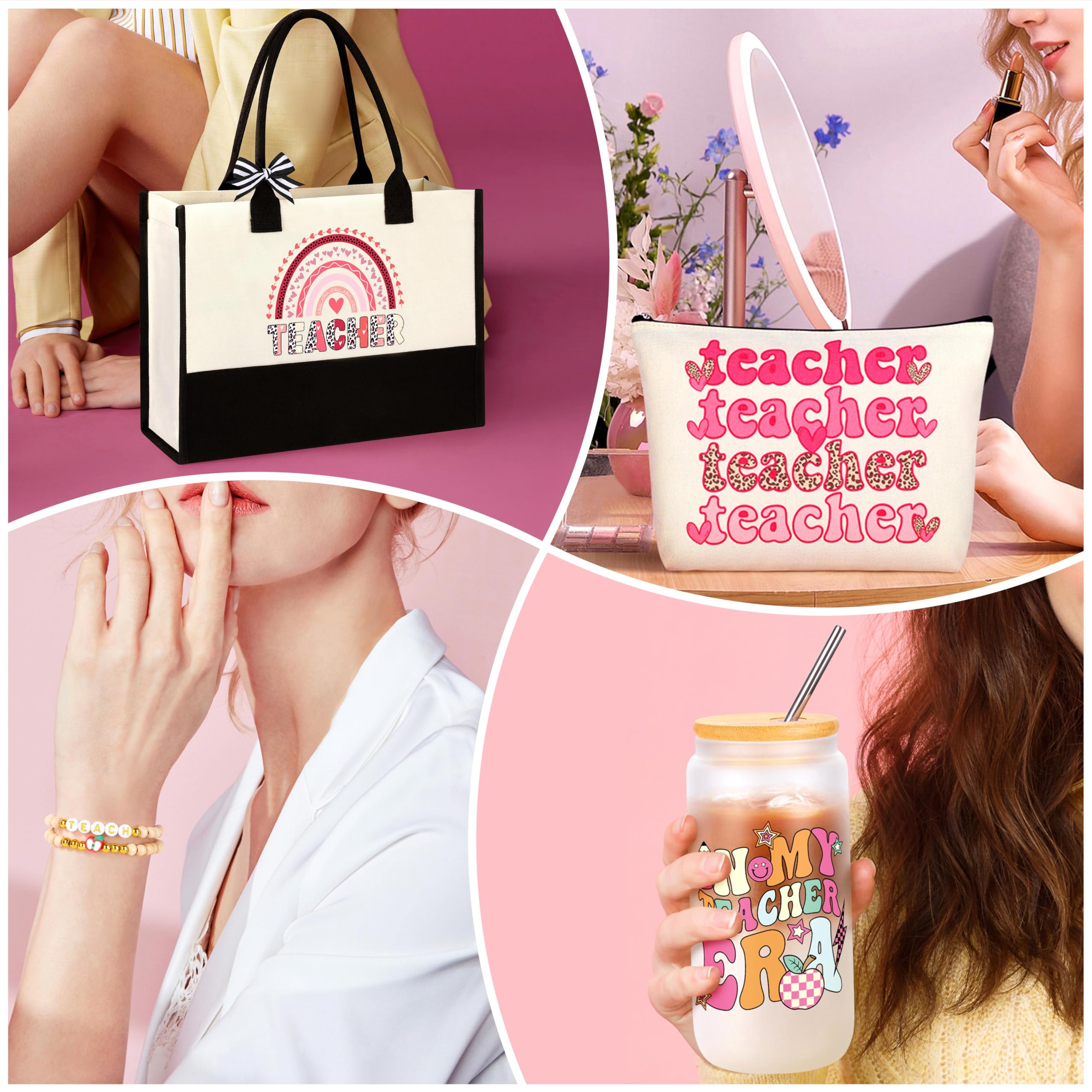 JSENGIFT pulsera de cuentas de madera detalle elegante para docentes