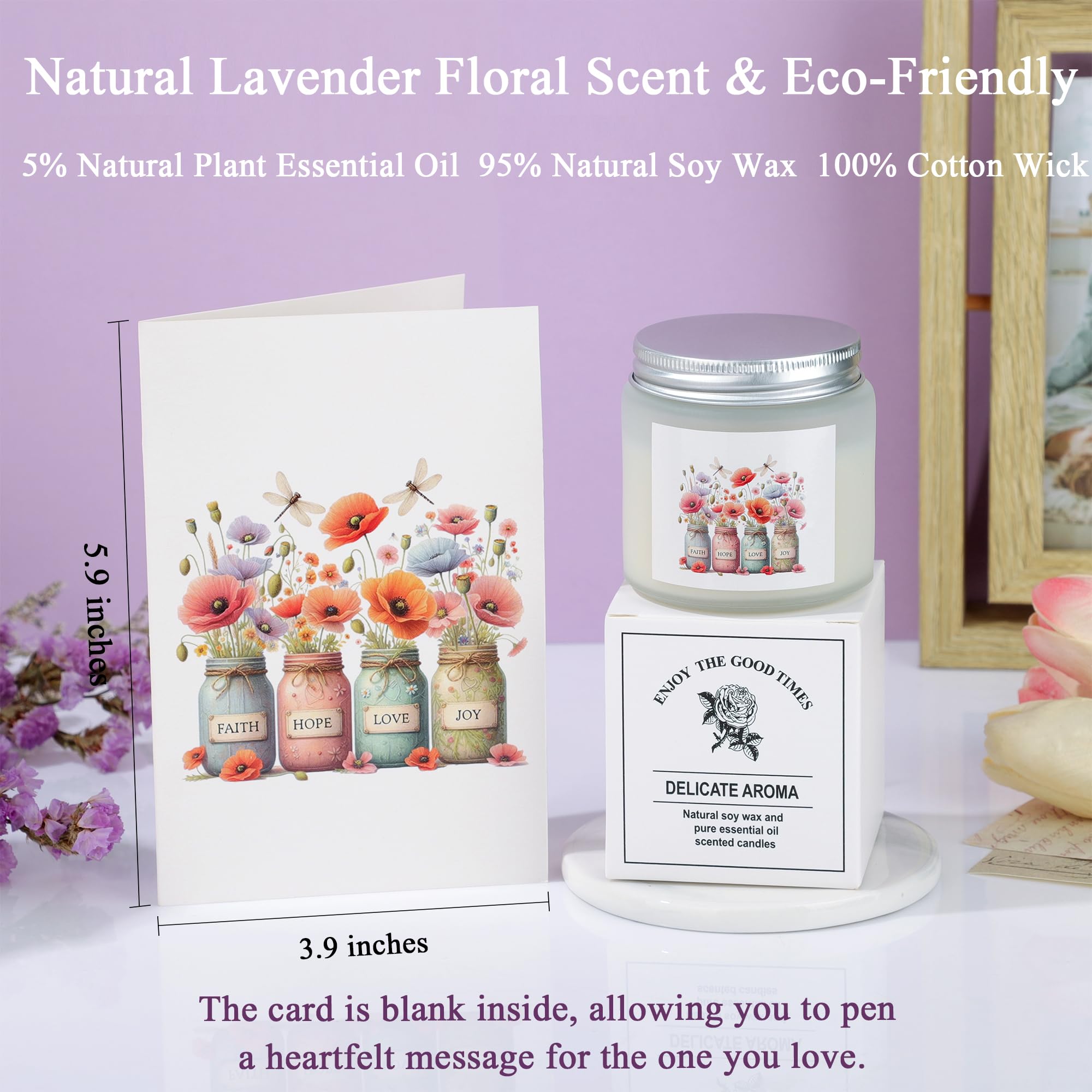 JSENGIFT vela lavanda soja aroma calmante para relax