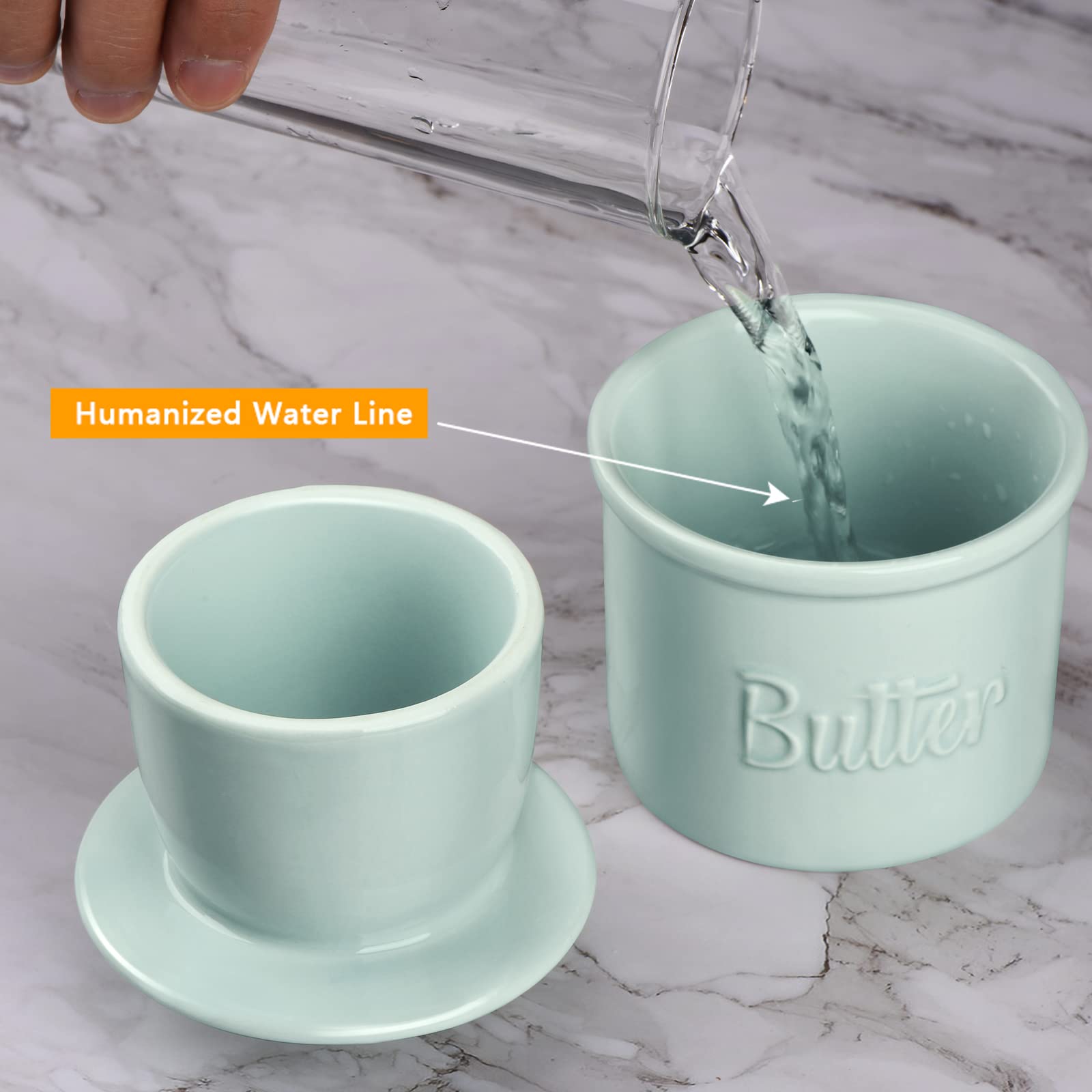 JSHKY base cerámica con línea de agua: sellado hermético para frescura.
