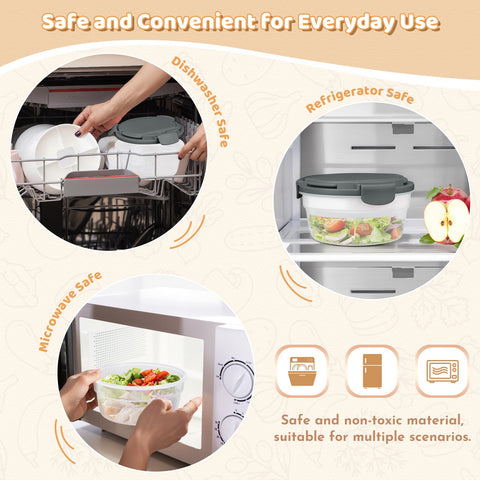 JSLOVE bento apto para microondas sin tapa facilita recalentar.