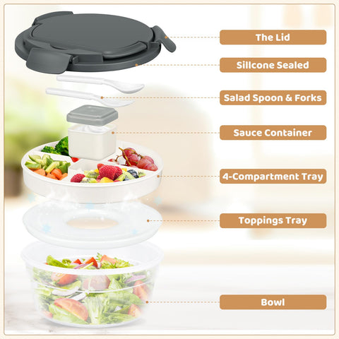JSLOVE bento con paquete de hielo incluido mantiene alimentos fríos por horas.