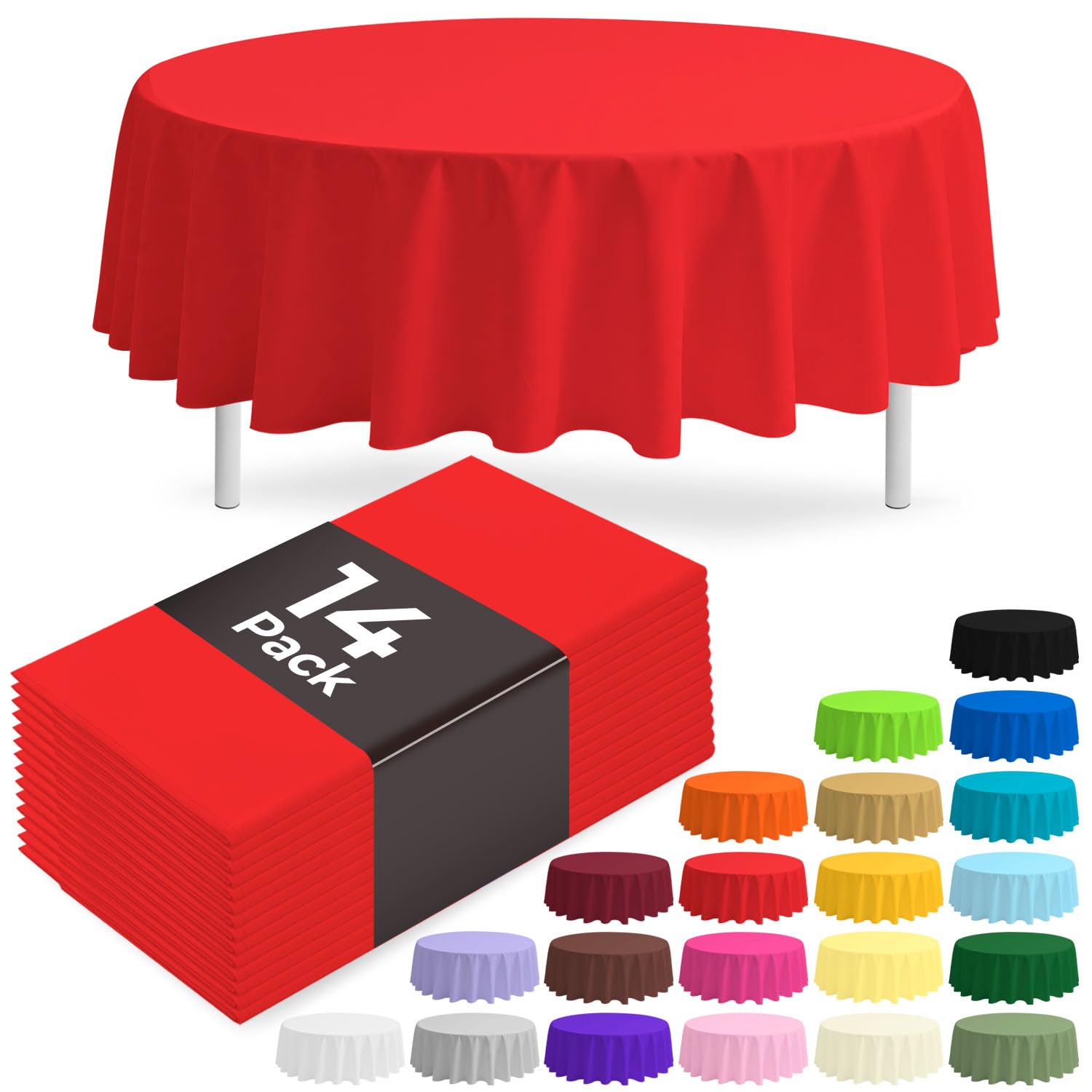 Mantel JSQBSECL rojo de 84 pulgadas para proteger la mesa y evitar derrames.