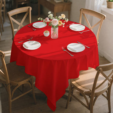Mantel desechable JSQBSECL rojo, ideal para planificar fiestas y simplificar la limpieza.