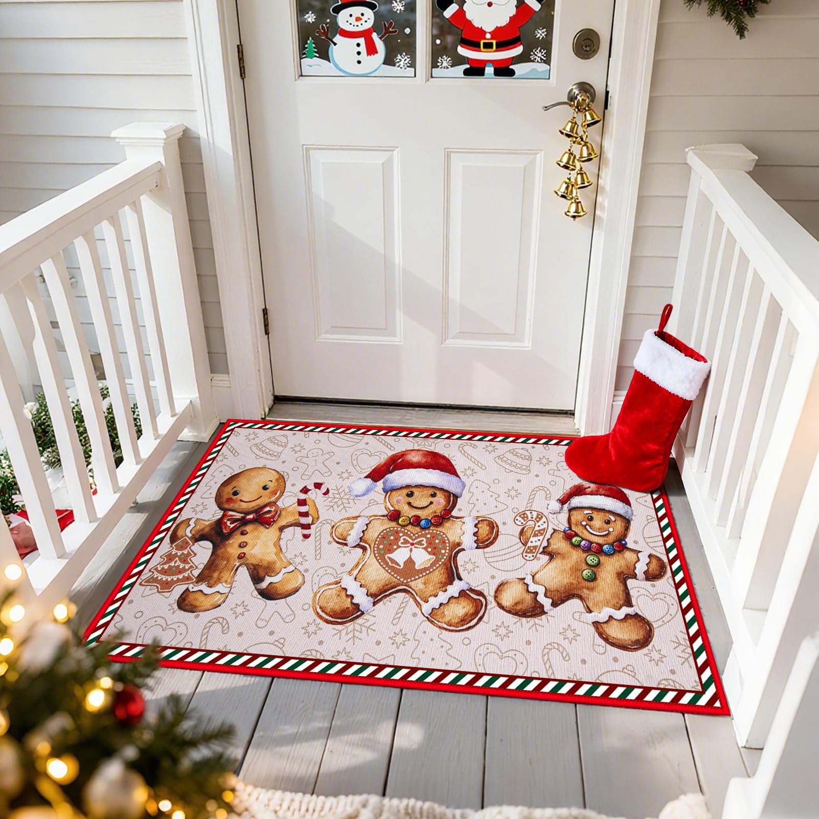Alfombra JSVSLTD 17x59 diseño navideño acolchado para mayor confort