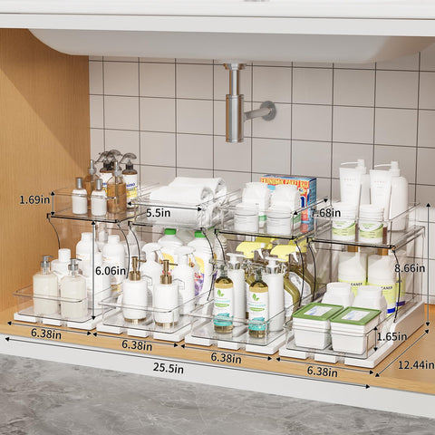Jsyrjing organizador envases y botellas, diseño transparente para ver contenidos.