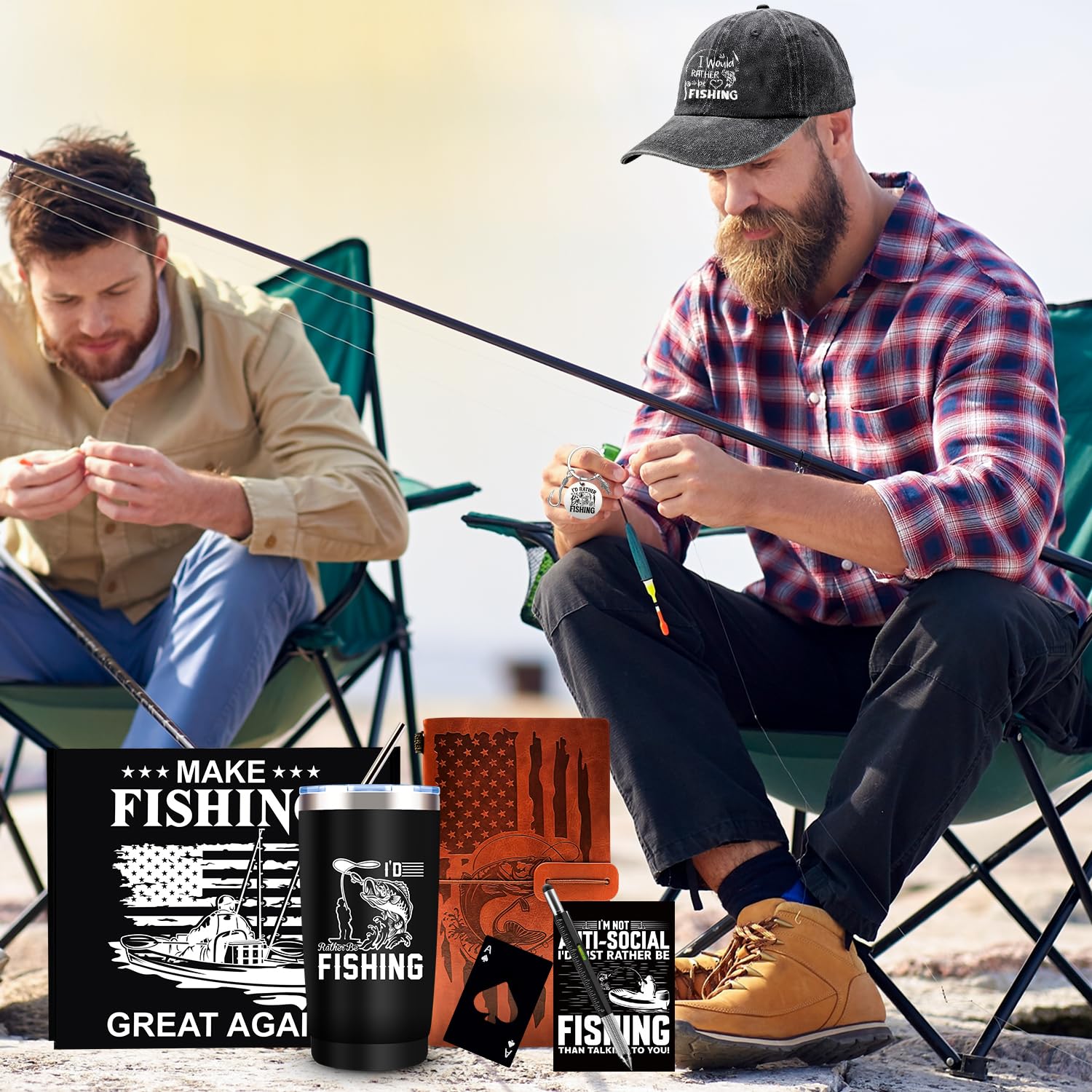 Cuaderno cuero JTAMOHI pesca: registro de capturas y recuerdos de pesca