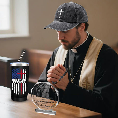 Gorra cristiana JTAMOHI para hombre, estilo sobrio y respetuoso.