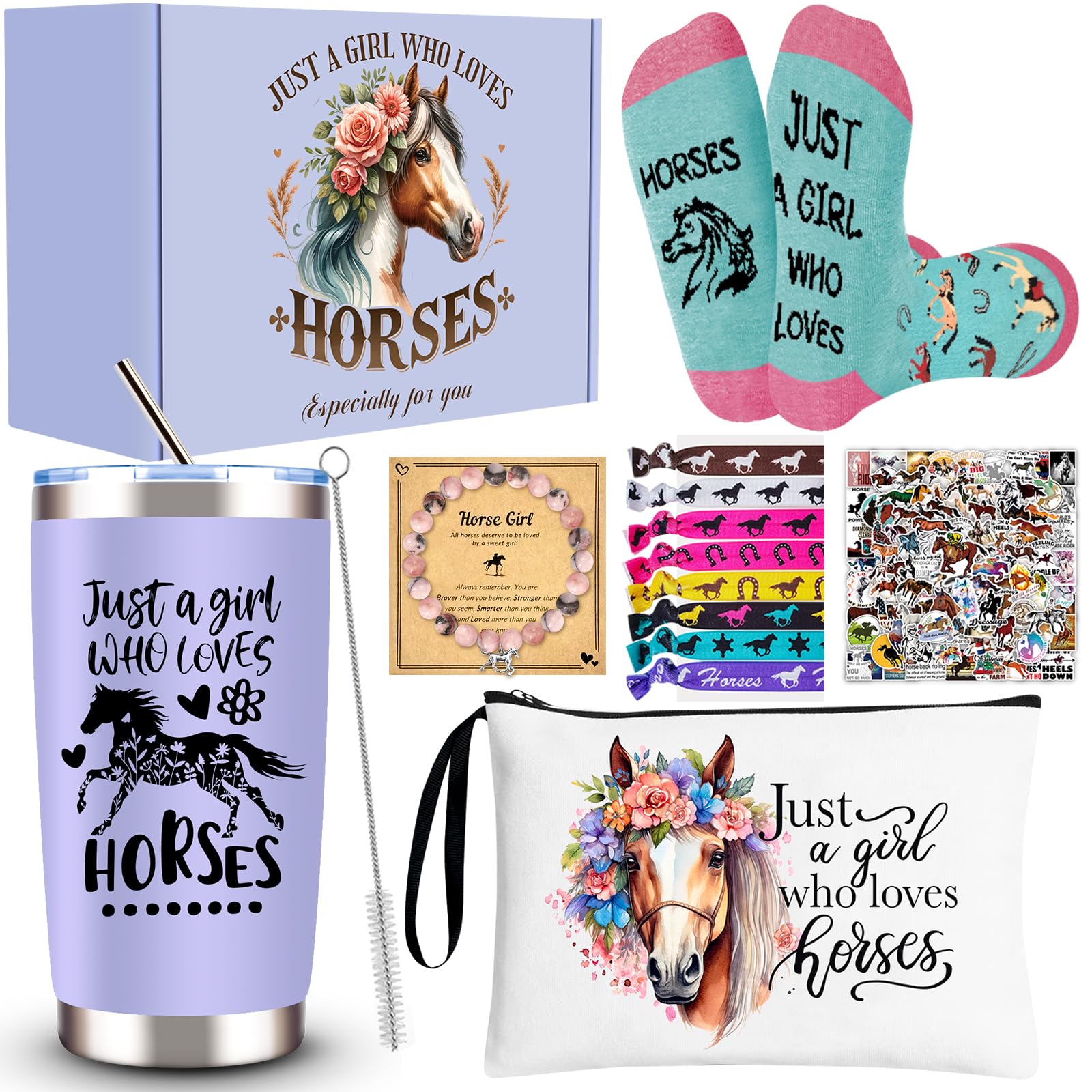 JTAMOHI taza 20oz caballos: mantiene bebidas frías 24 h