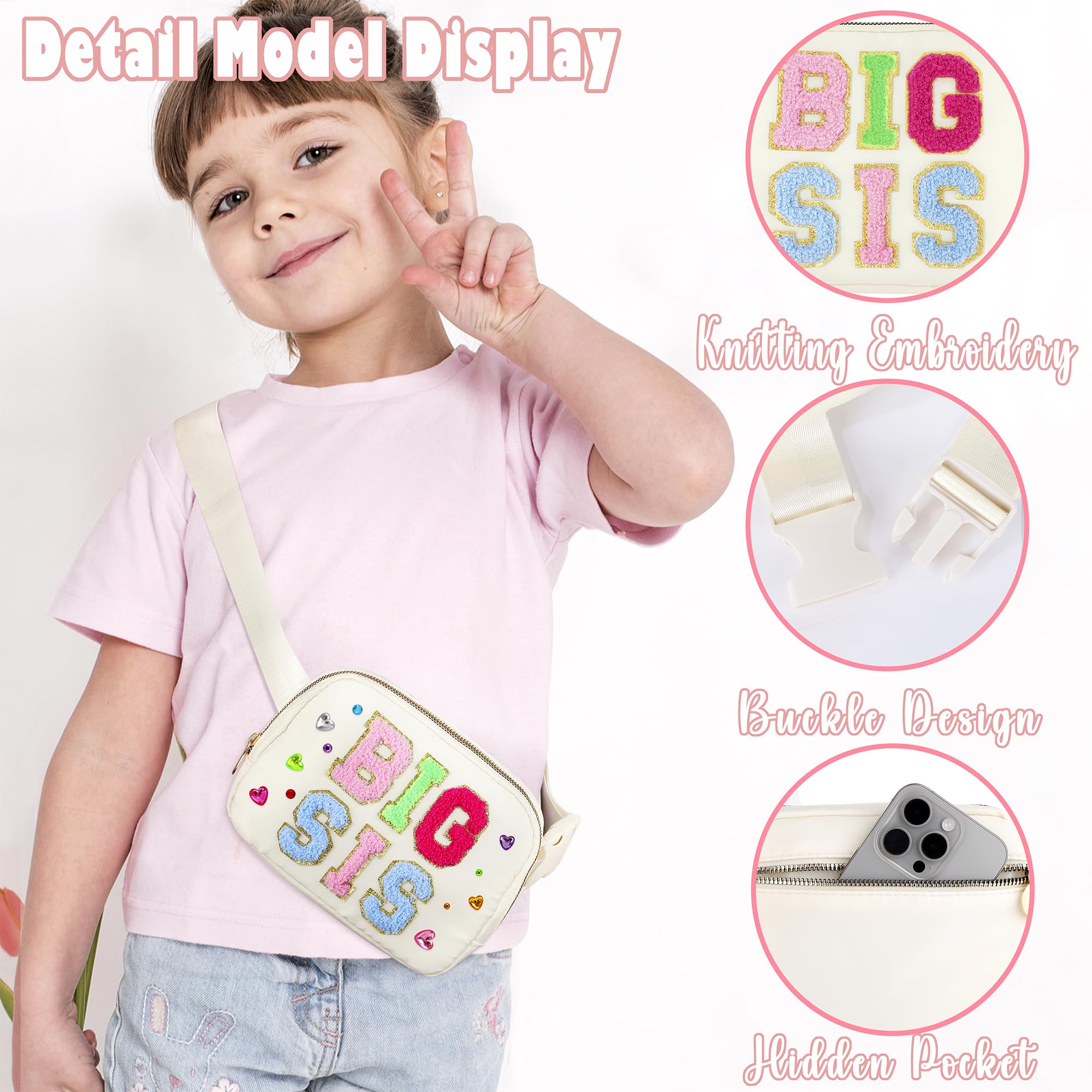Pegatina adorable JTENGTOP para hermana mayor, añade personalidad divertida.
