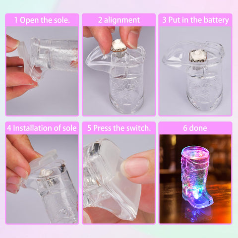 JTWKING vaso chupito decorativo para eventos, colores y luz en la celebración.