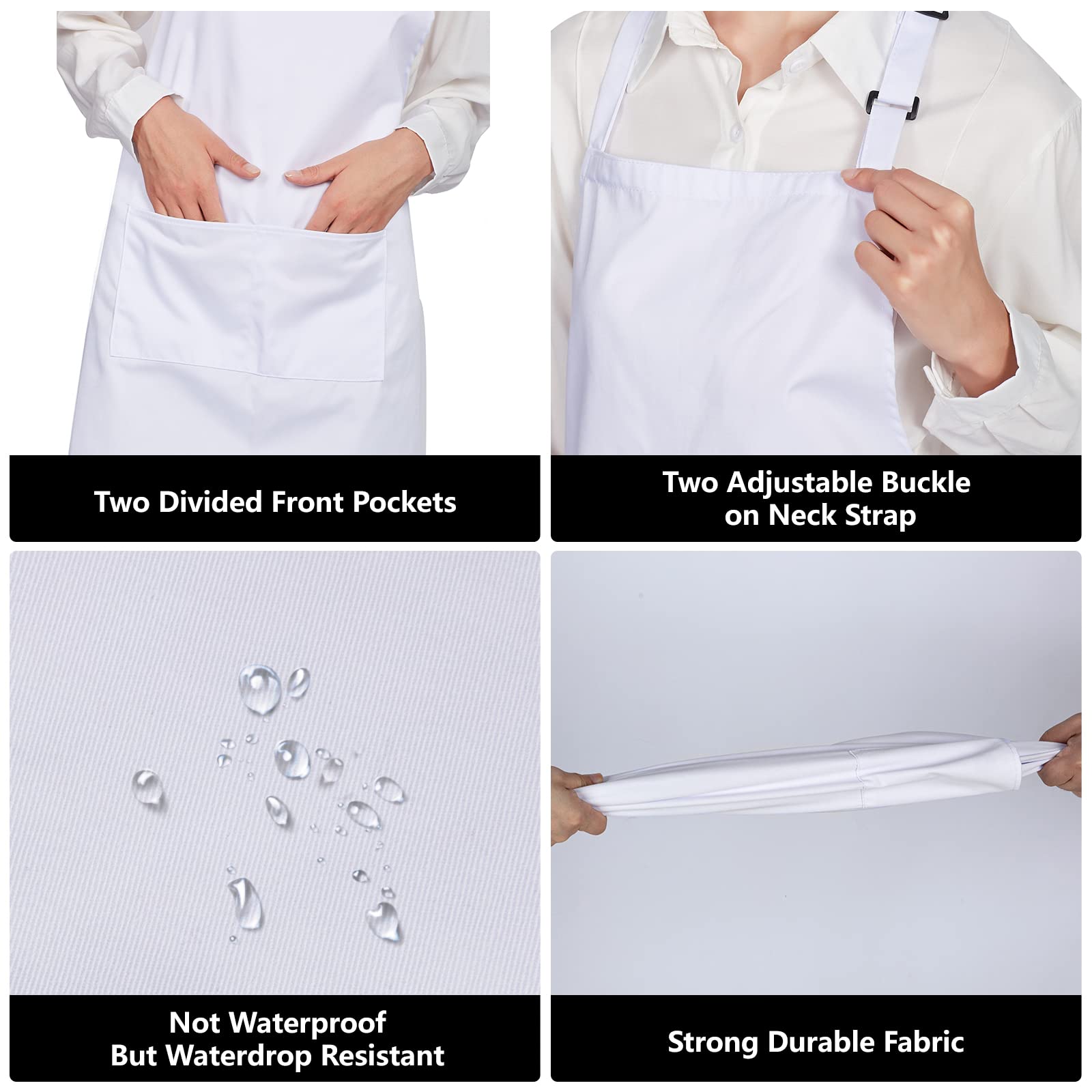 Paquete de 4 delantales Jubatus para cocina o regalo