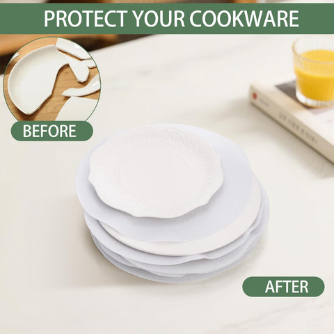 Solución de almacenamiento para vajilla de porcelana con fieltro suave Jucoan.