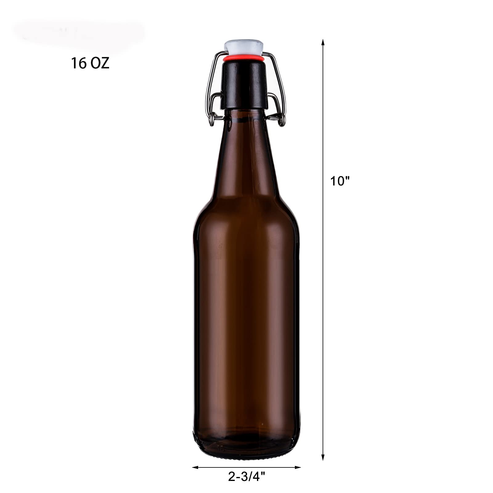 Jucoan: cierre hermético para conservar bebidas en botella ámbar.