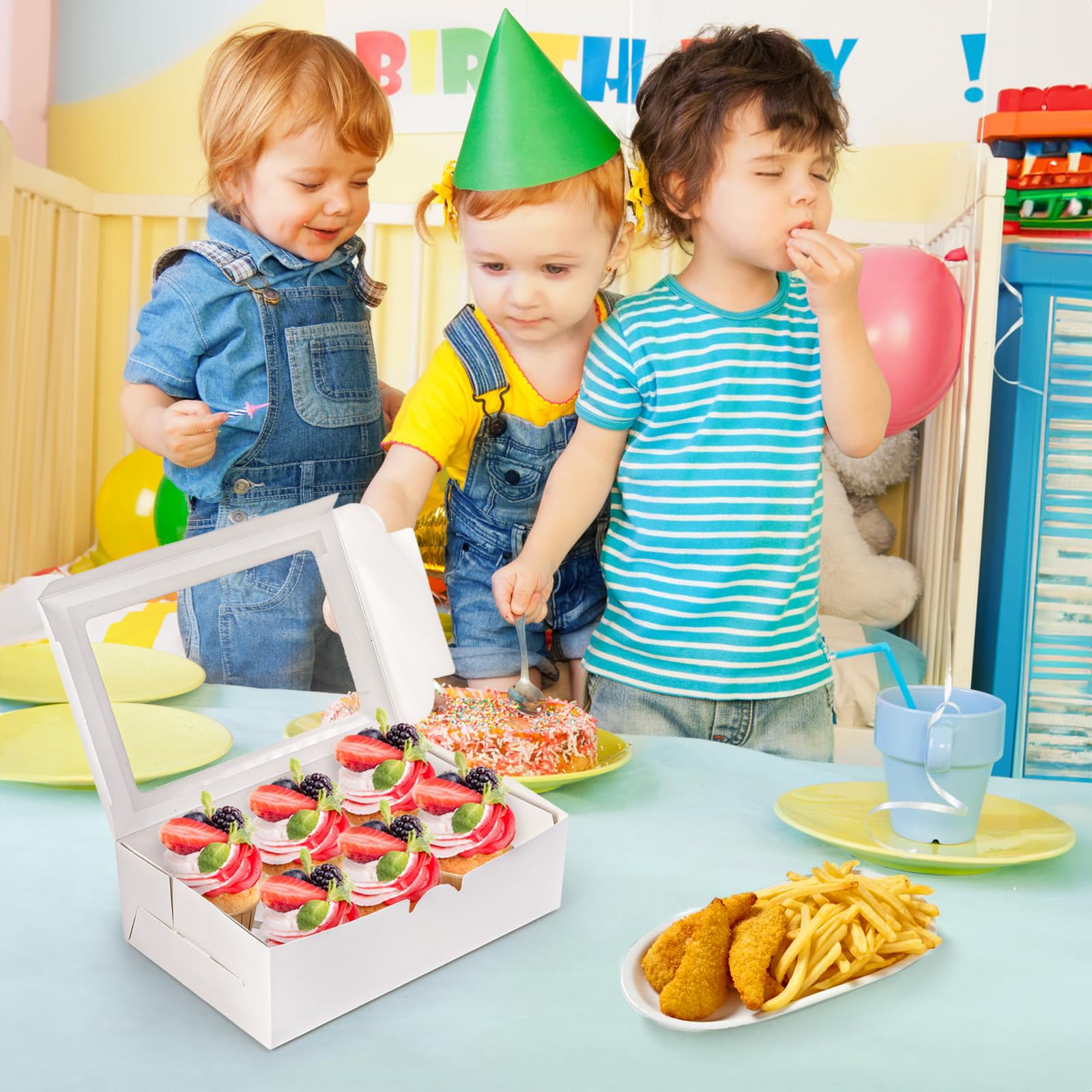 Presentación profesional con Jucoan: caja para 6 cupcakes, perfecta para entregas