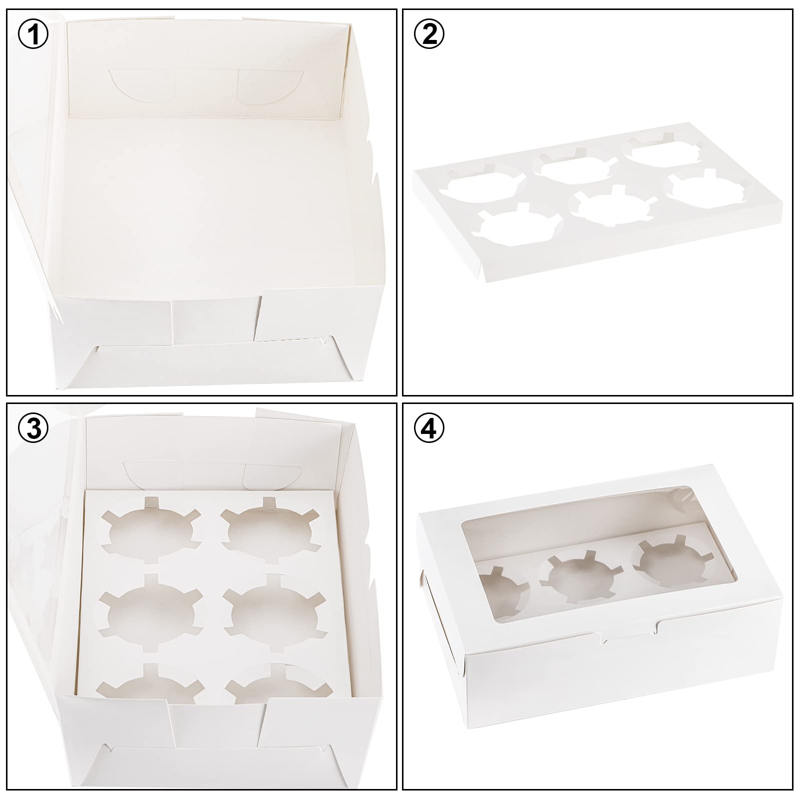 Caja Jucoan con ventana plástica superior, realza la presentación de postres