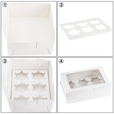 Caja Jucoan con ventana plástica superior, realza la presentación de postres