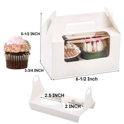 Jucoan caja cupcake con inserto mantiene cupcakes en su lugar durante transporte