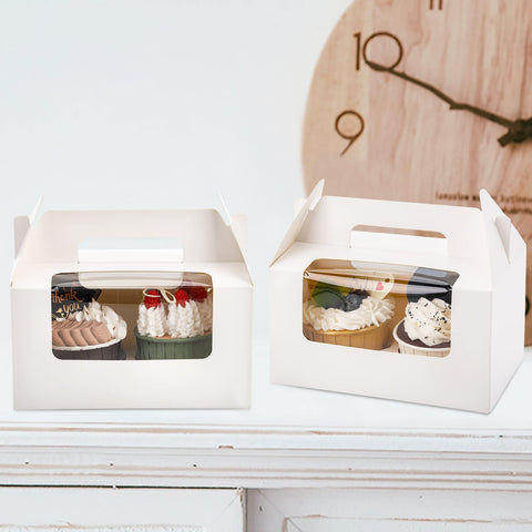 Jucoan caja cupcake con ventana frontal facilita ver el interior sin abrir