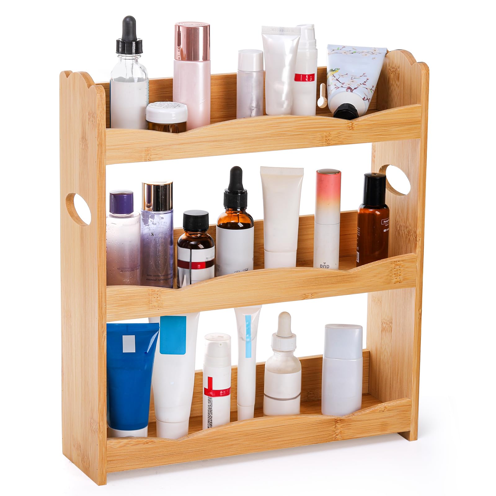 Jucoan estante de bambú para pared, ahorro de espacio en cocina y baño.
